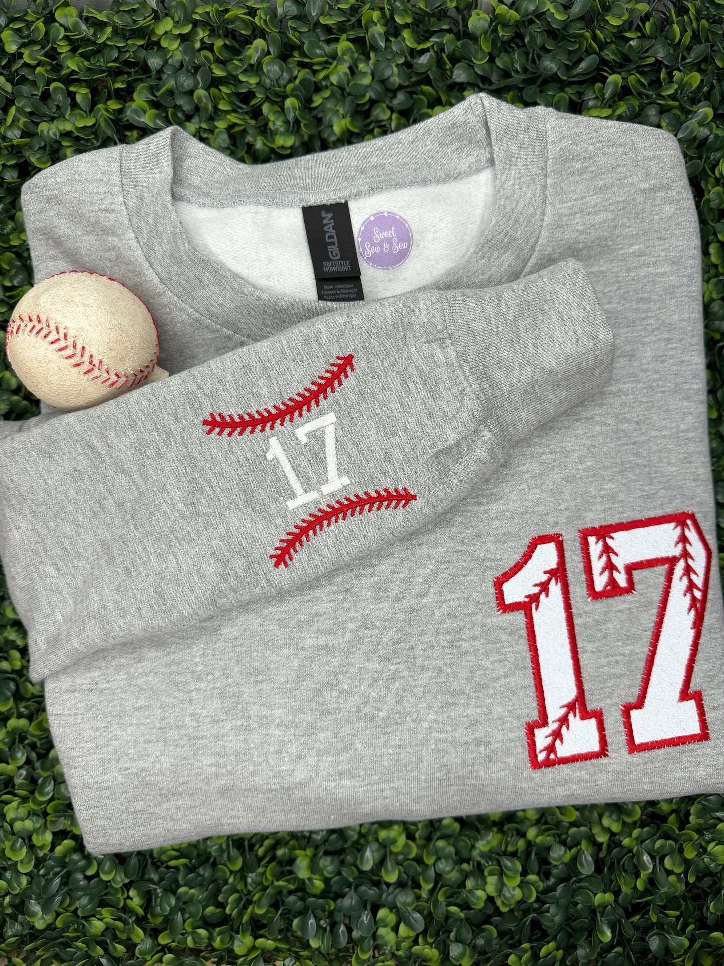 Baseball Custom Number Sweatshirt