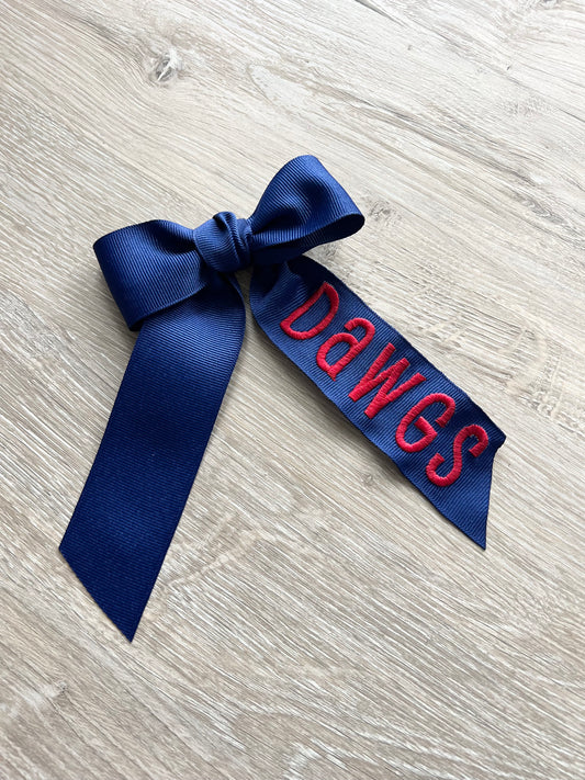 Long and Extra Long Tail School Spirit Hair Bow