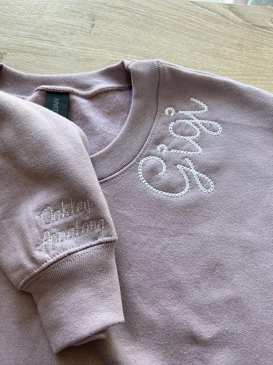 Grandmother Custom Neckline Sweatshirt